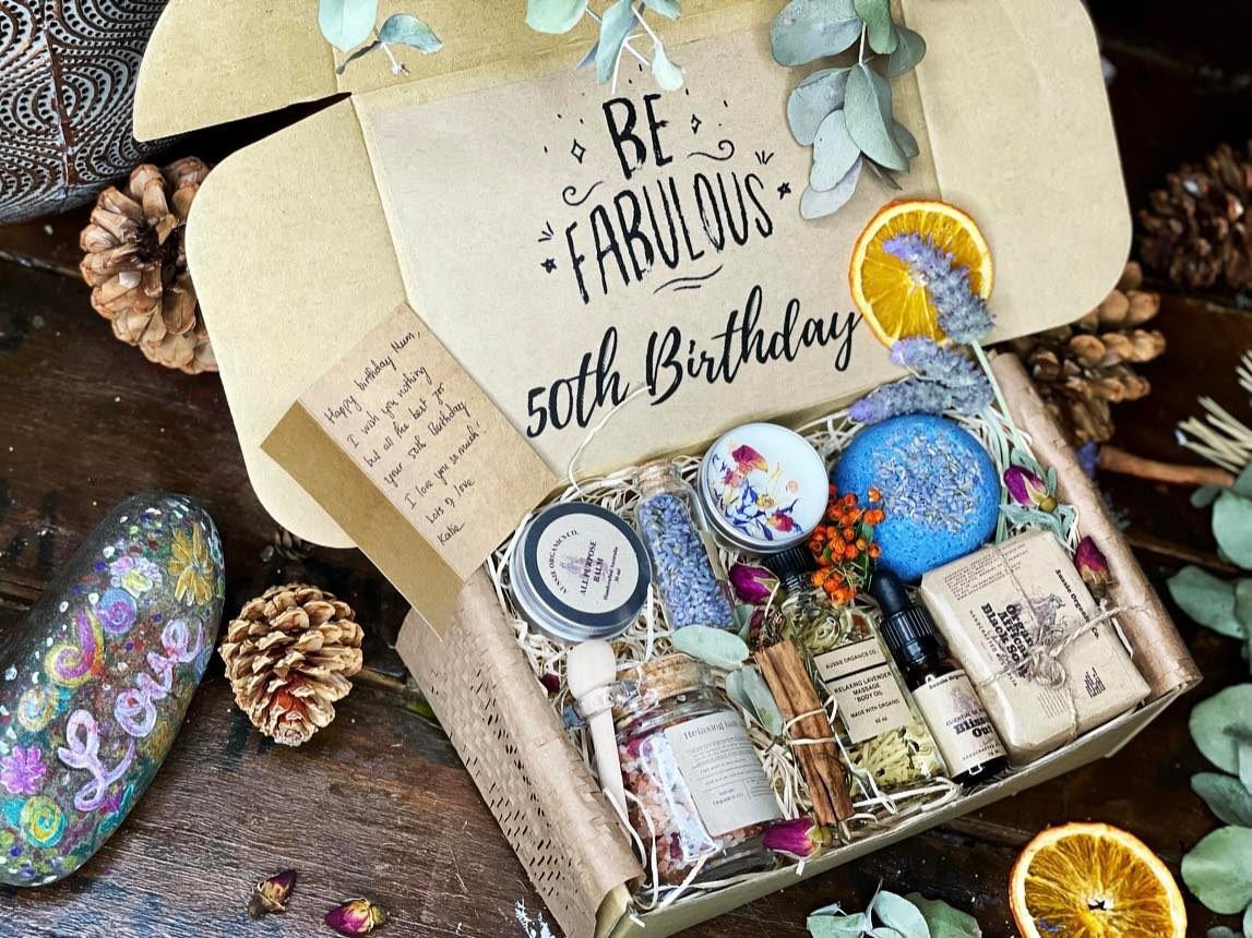 PERSONALISED 50TH BIRTHDAY GIFT BOX- BLISSFUL RETREAT
