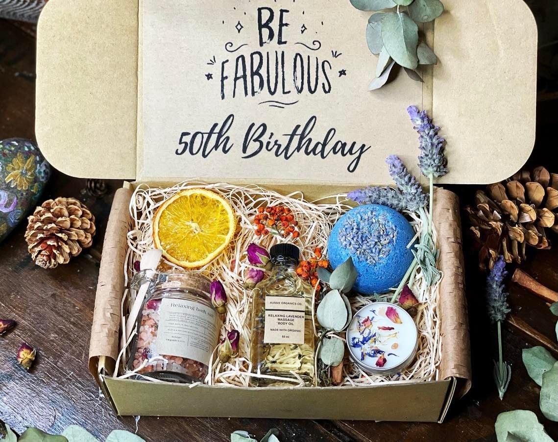 PERSONALISED 50TH BIRTHDAY GIFT BOX- BLISSFUL RETREAT