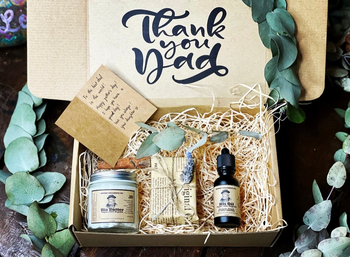 Personalised THANK YOU DAD | Father's day gift box | Organic | Natural | Vegan | Zero-waste | Plastic-free | Toxin-free