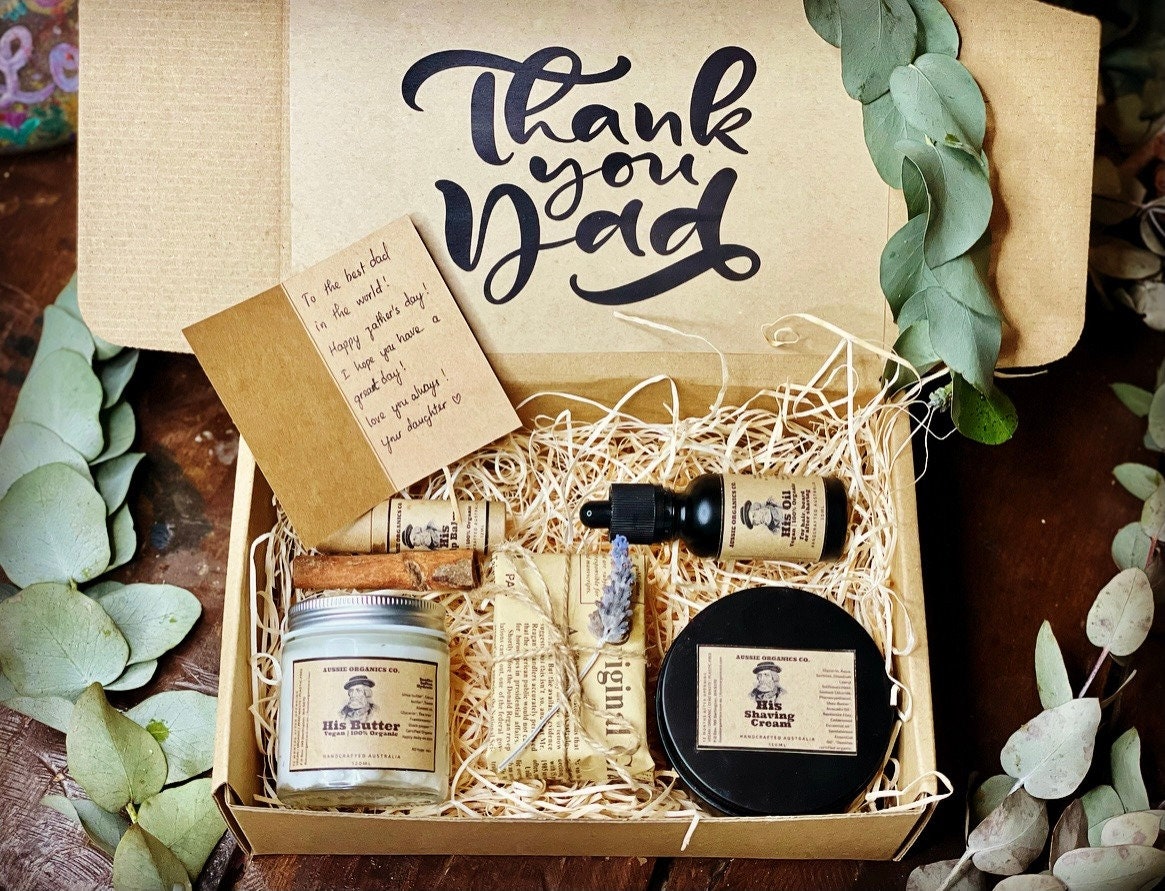 Personalised THANK YOU DAD | Father's day gift box | Organic | Natural | Vegan | Zero-waste | Plastic-free | Toxin-free