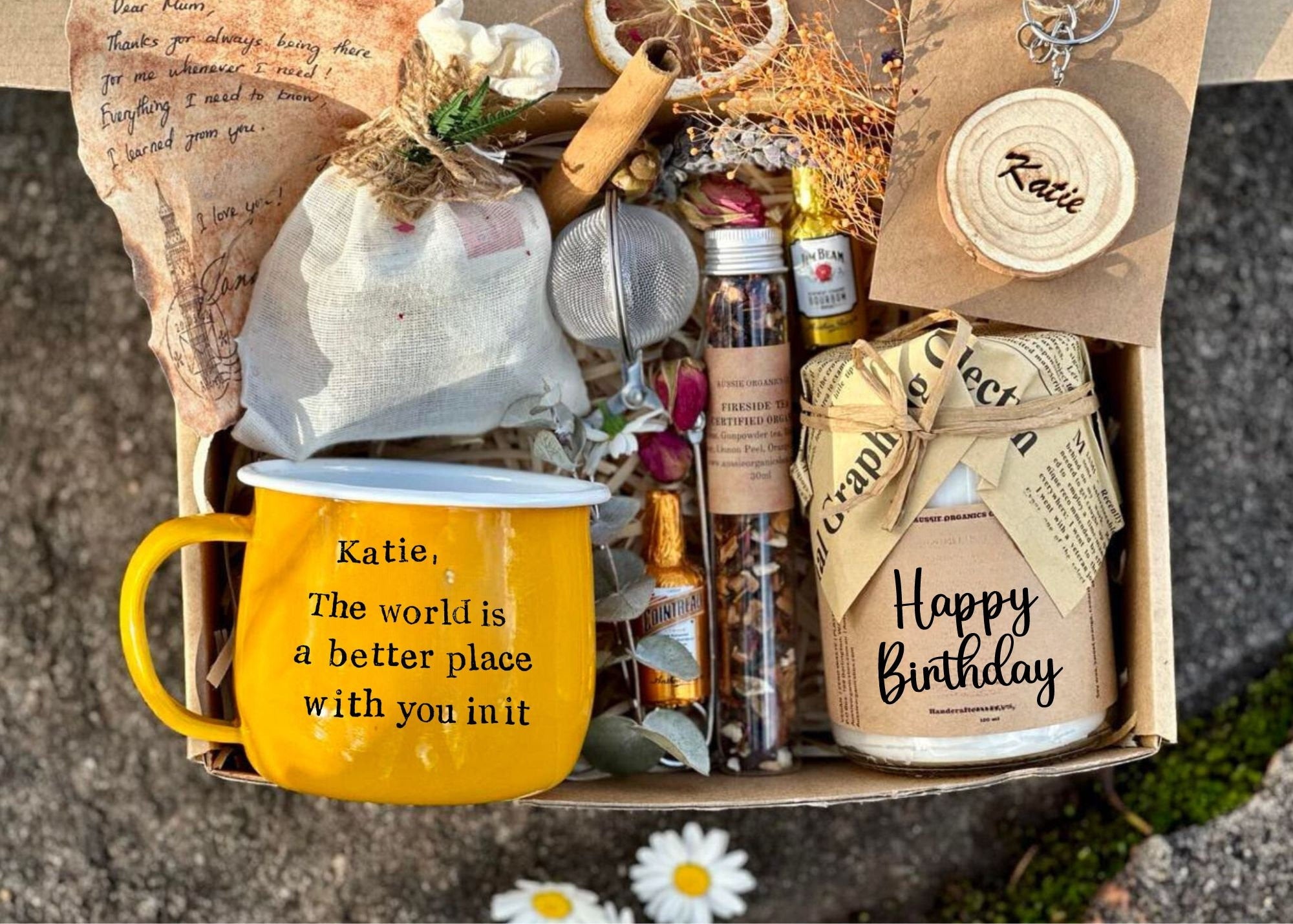 PERSONALISED BIRTHDAY GIFT BOX WITH ENAMEL MUG- CAMPFIRE BLISS