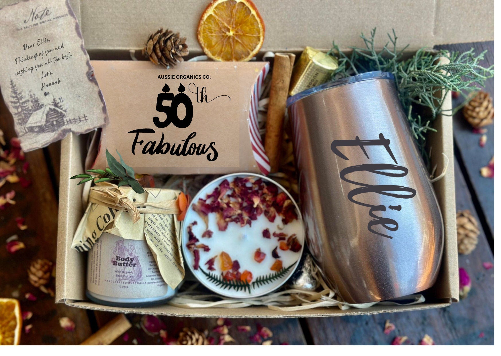 PERSONALISED STAINLESS STEEL TUMBLER 50TH BIRTHDAY GIFT BOX